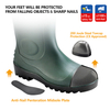 S5 Sicherheitsgummistiefel – Wasserdichte PVC-Stiefel W-6037 Grün AquaPioneer