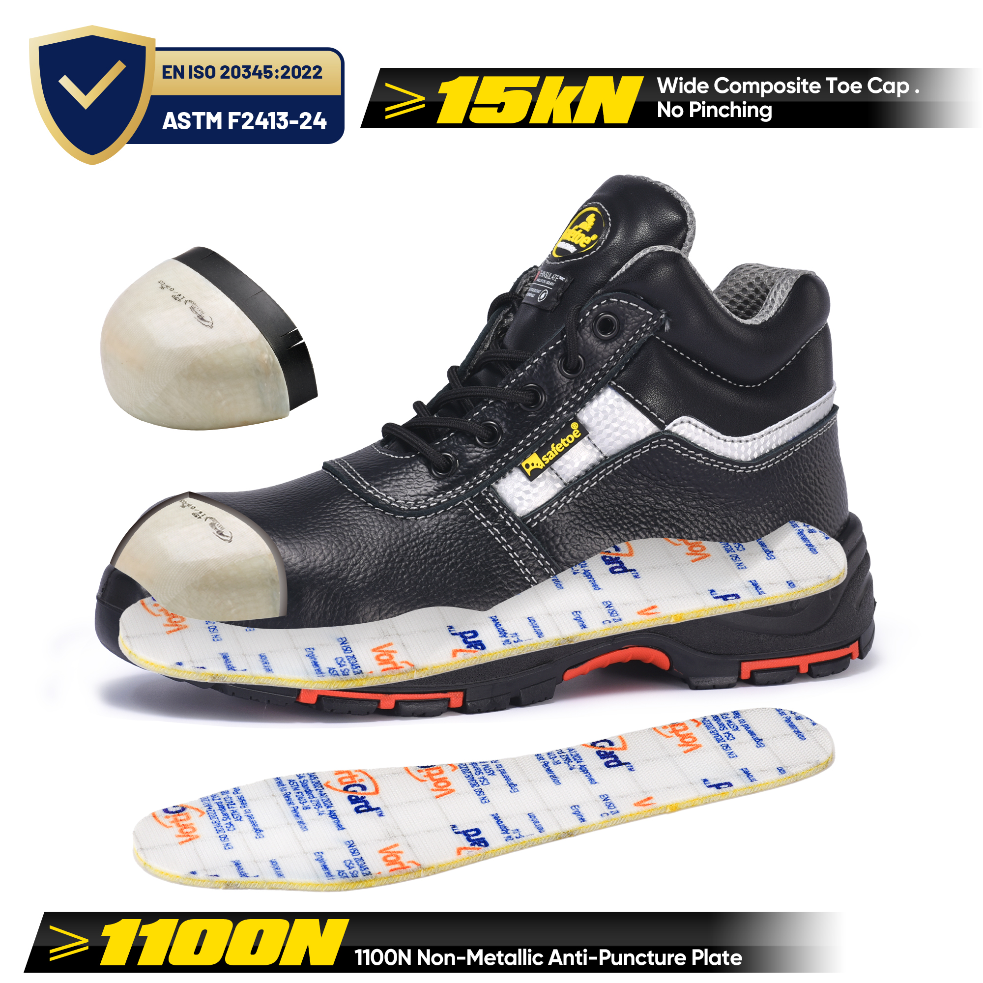 Isolierte Sicherheitsstiefel für Kühlräume von Safetoe M-8027PR ColdGuarder