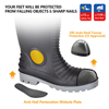 Gummi-Gummi-Stiefel wasserdicht W-6055 Schwarz