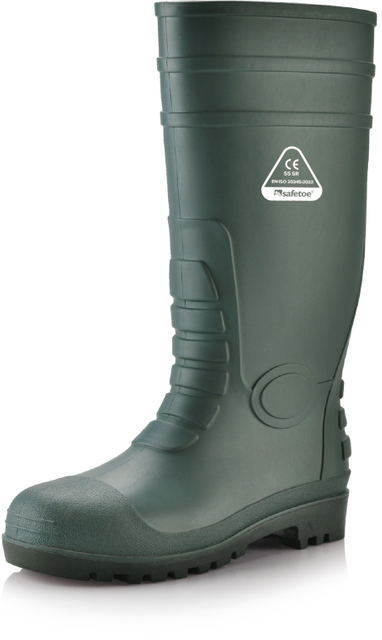PVC-Kaugummi-Regenstiefel W-6038 Grün