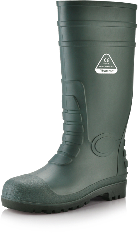 PVC-Kaugummi-Regenstiefel W-6038 Grün