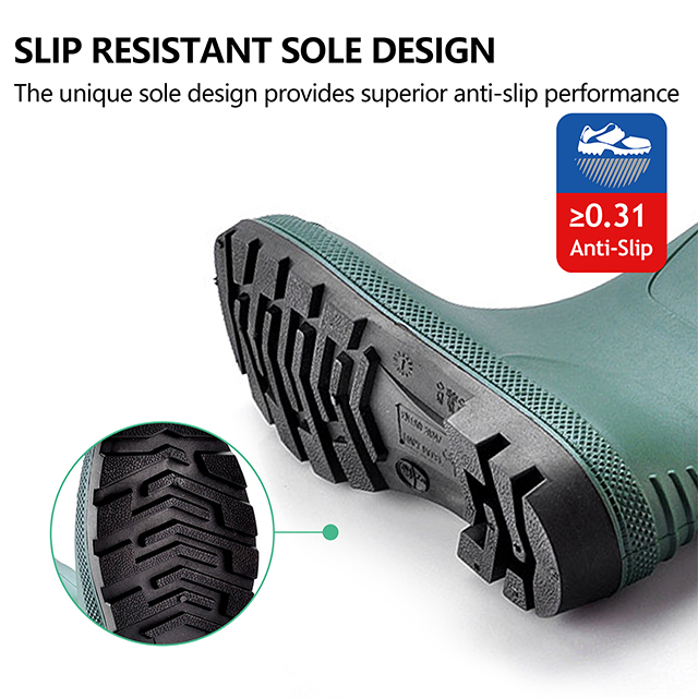 PVC Gum Regenstiefel W-6036 Grün
