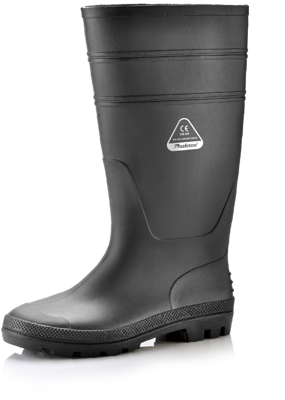 PVC-Regengummi-Stiefel W-6036 Schwarz