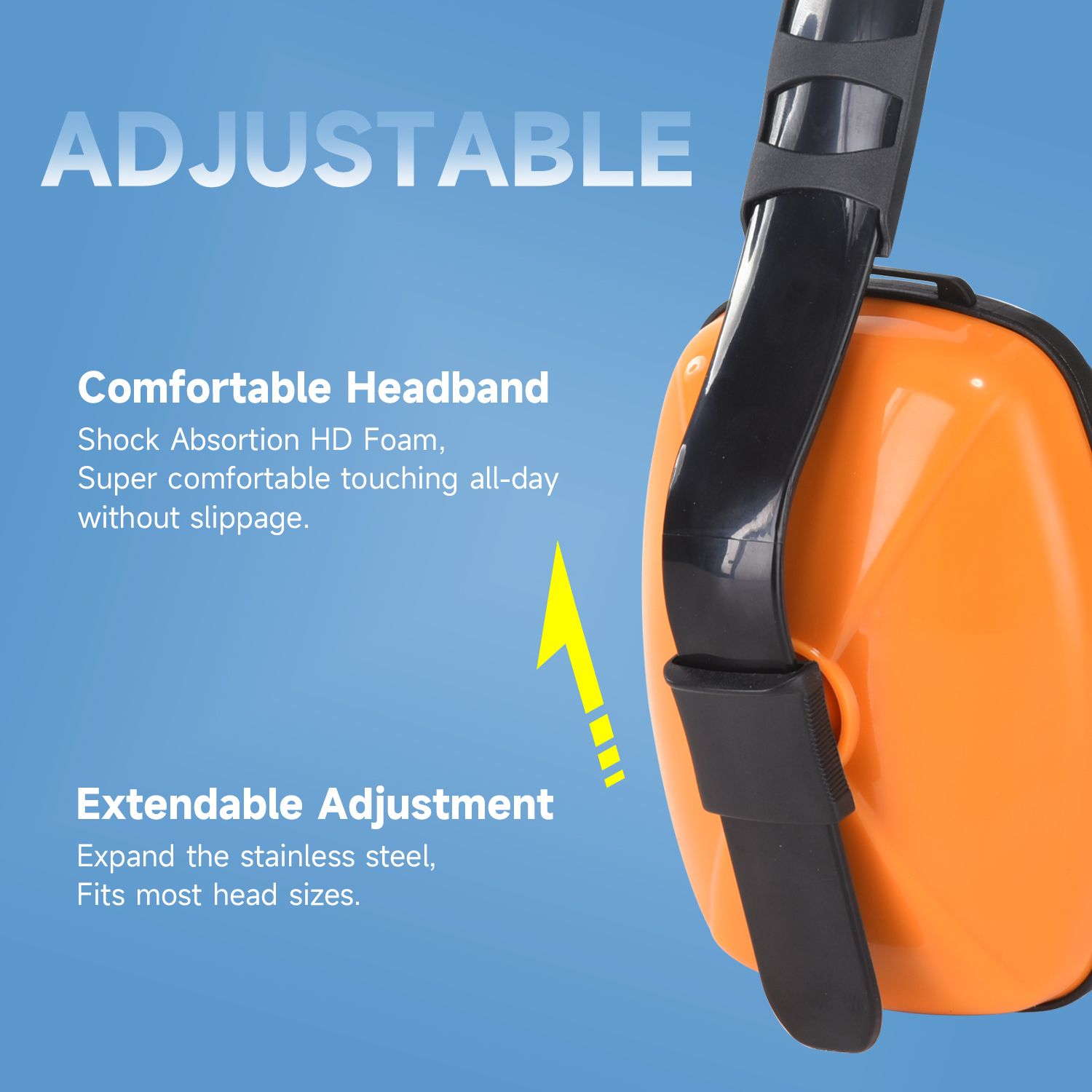 Hören schützender Ohrmuffs EM-5003 Orange