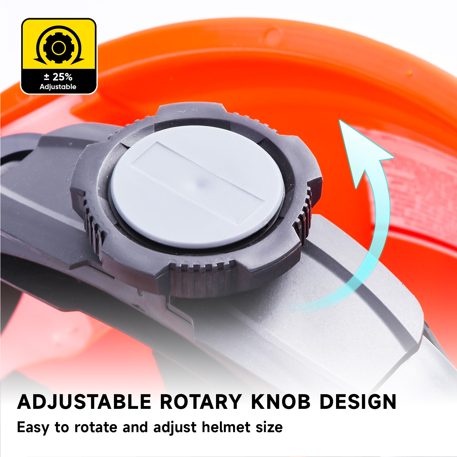 Einstellbare Rotationsknopf-Arbeit Helme W-018 Orange