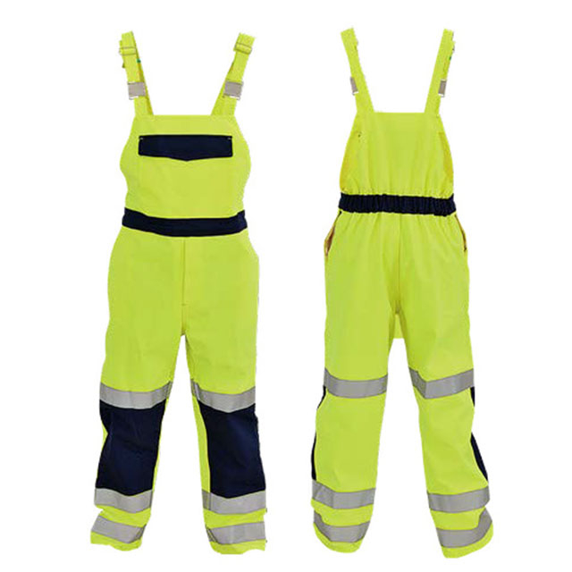 Gelbe Latzhose Sicherheitsarbeitskleidung G-3036