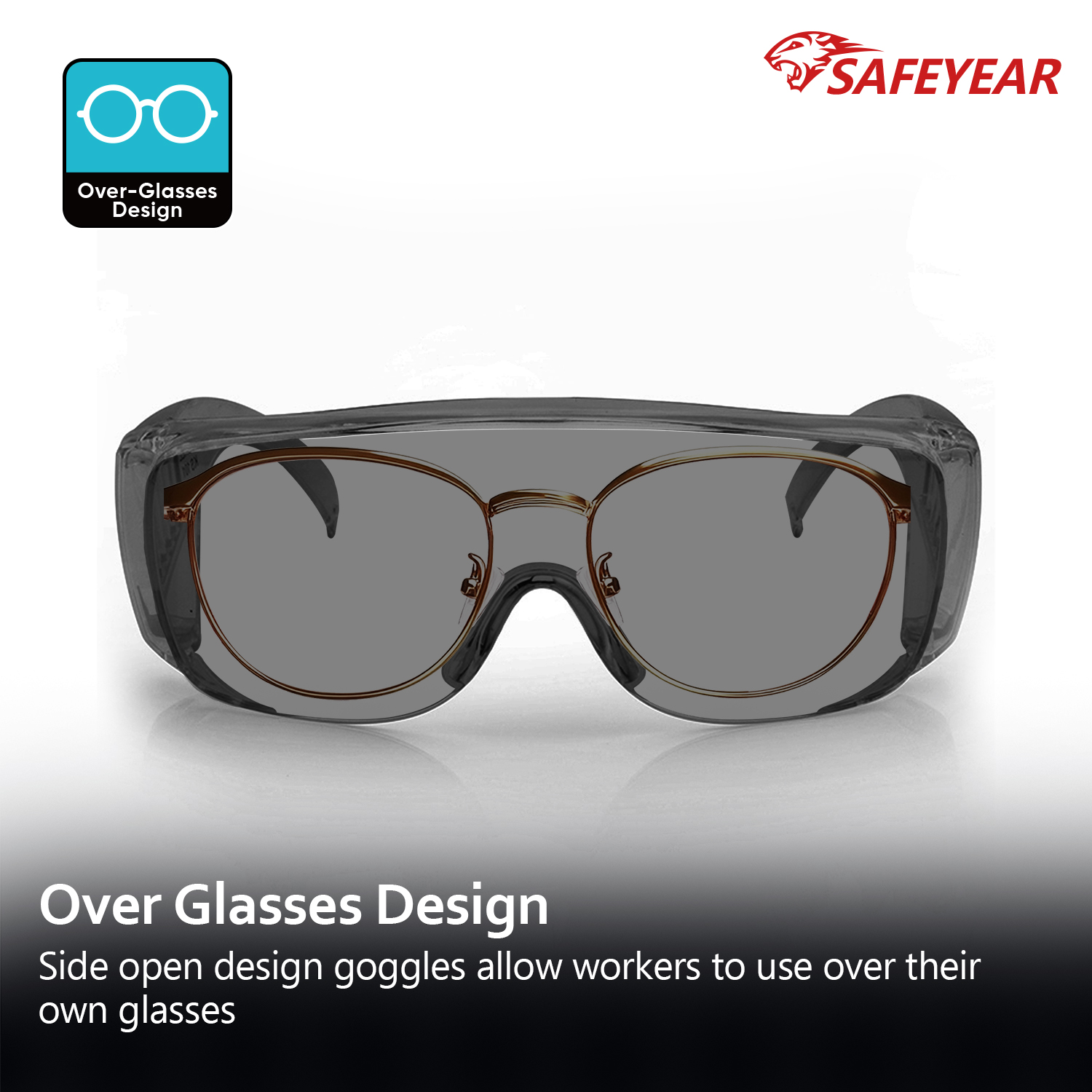 Polycabonat -Sicherheitsbrille SG035 Schwarz