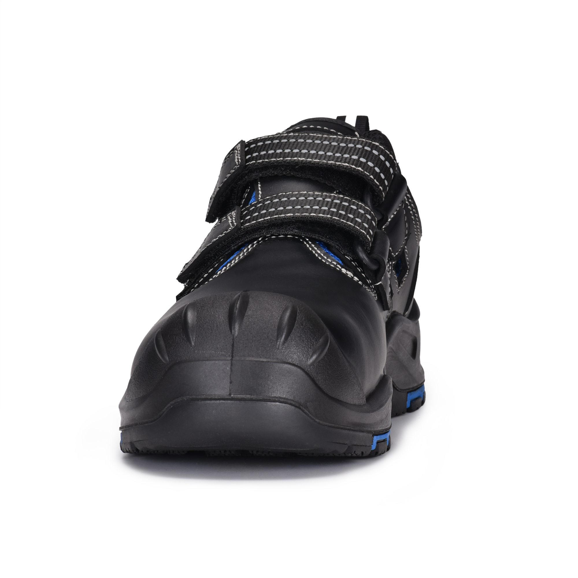 Sandalen Arbeitsschuhe Klettverkleidung L-7585 Blau / Metall frei