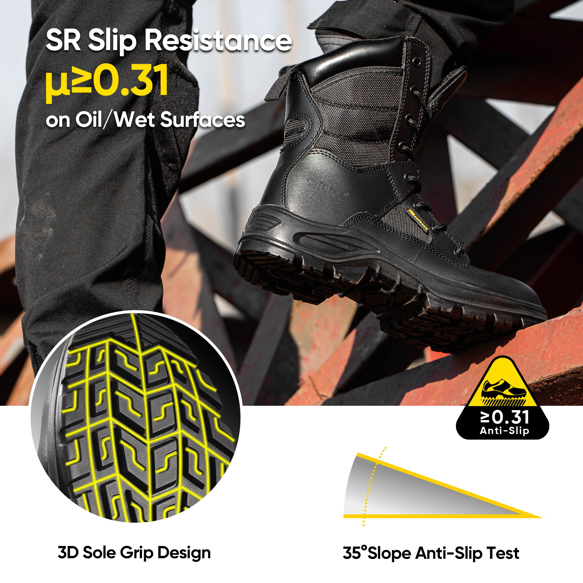 S3 Arbeitsstiefel im Militärdesign H-9438 SafeCombat-H