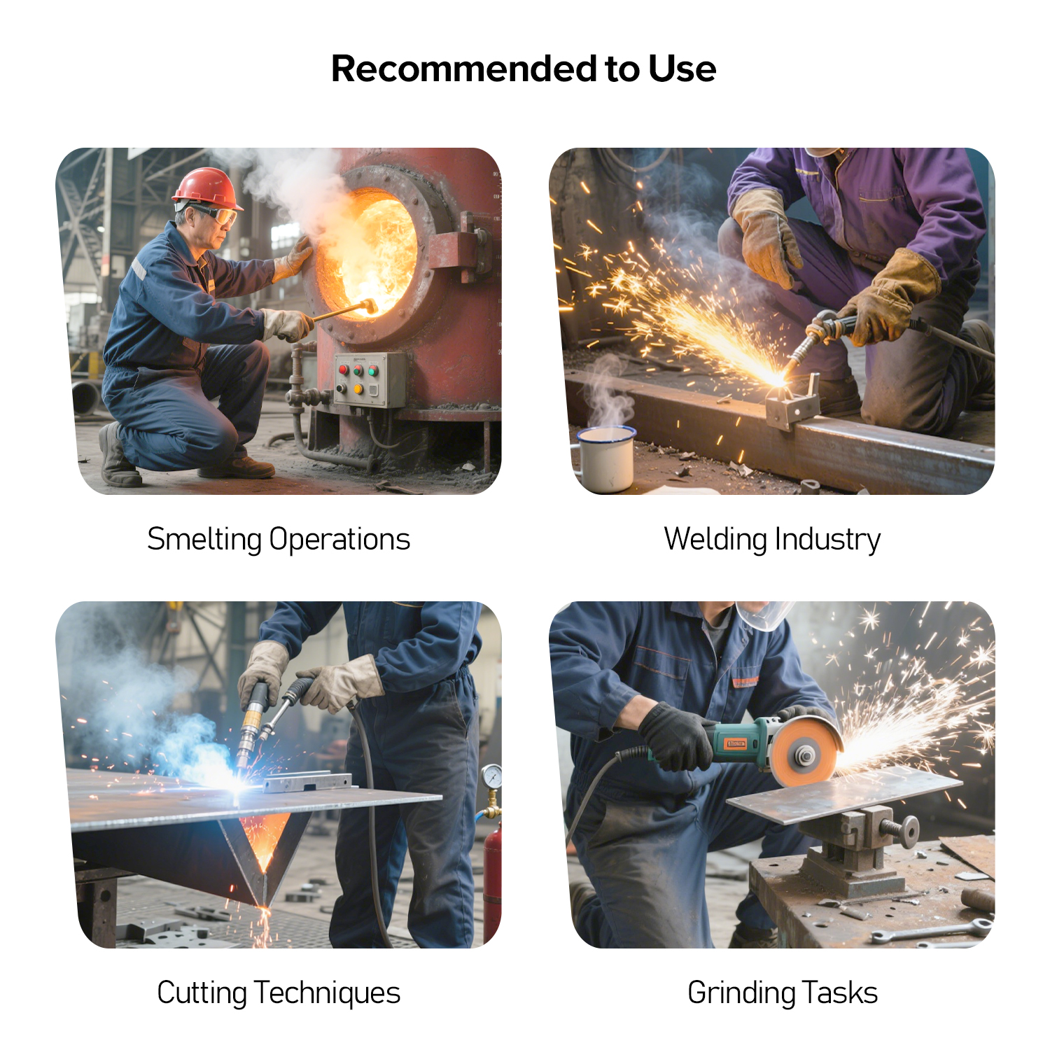 Schweißer-Arbeitshandschuhe aus Leder S-H24 Rot