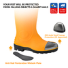 S5 Sicherheitsgummistiefel mit Stahl – wasserdichte PVC-Stiefel W-6037 Gelb AquaPioneer