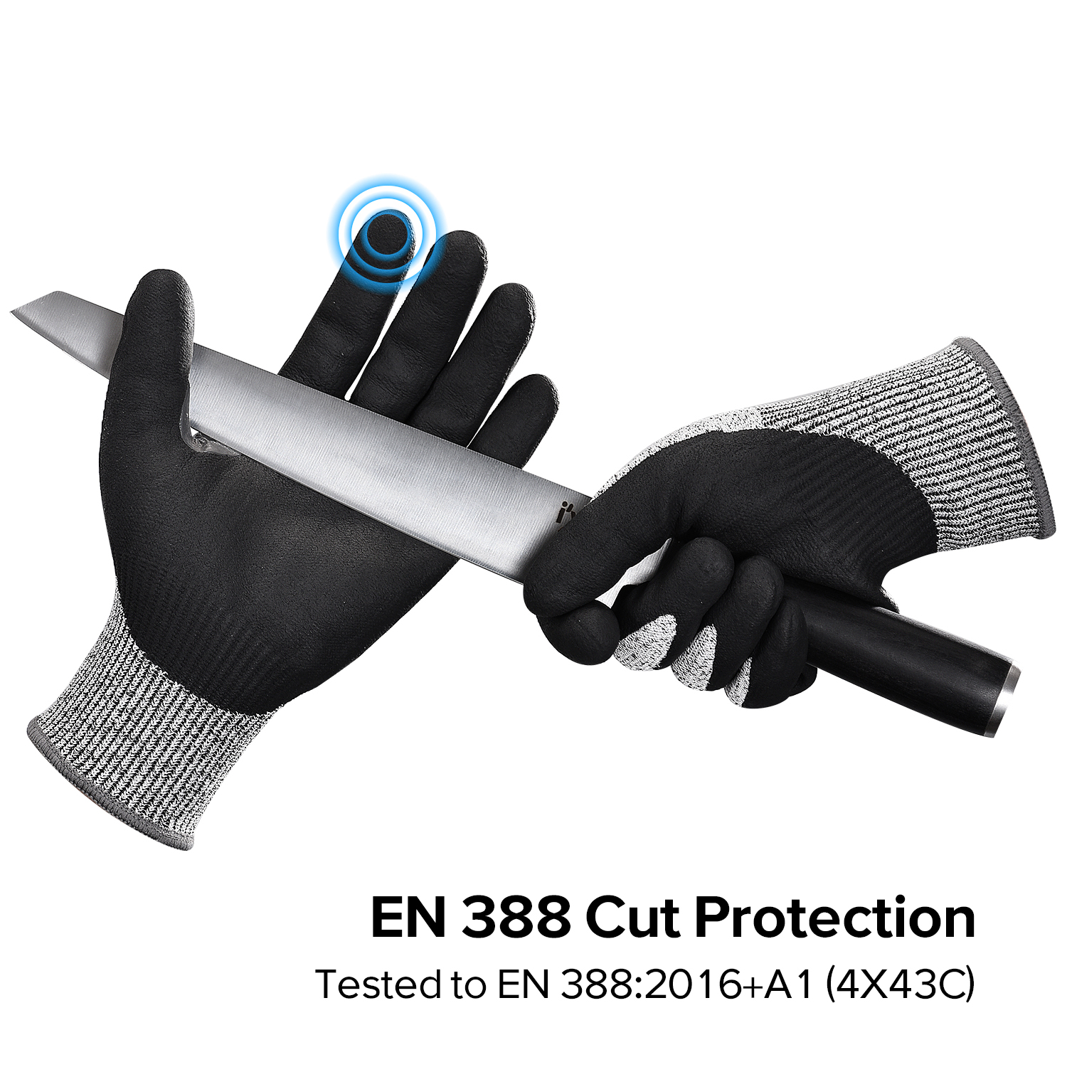 Bauarbeiten Handschuhe schneiden resistente Sicherheitsarbeit Handschuhe PD8045 Schwarz