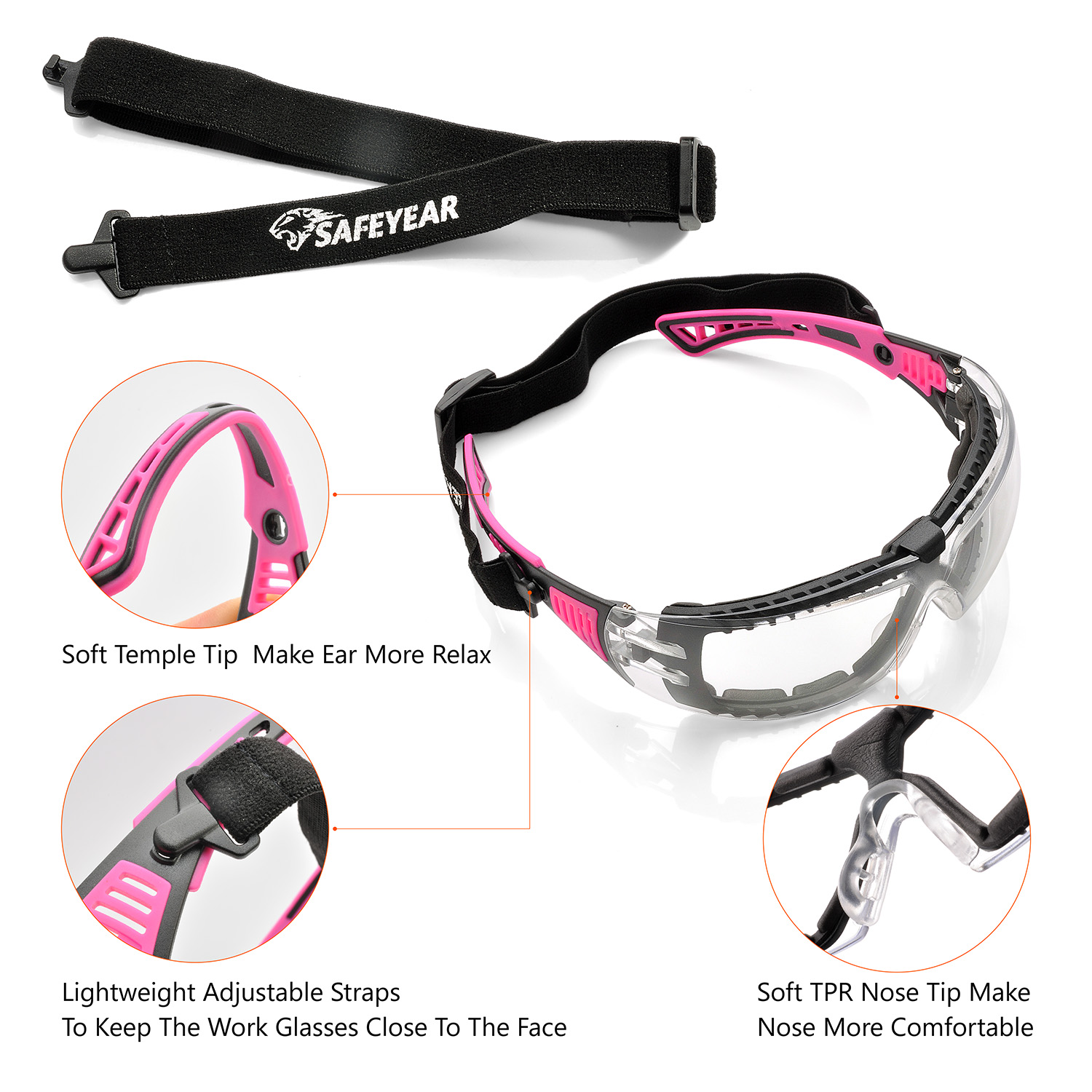 Damen-Fit-Antibeschlag-Schutzbrille | ANSI Z87.1 & CE EN166