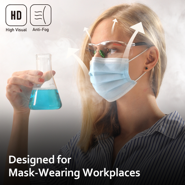 Ready Stock Antibeschlag-Schutzbrille, kratzfest, ANSI Z87.1, CE EN166, SG003, Grün