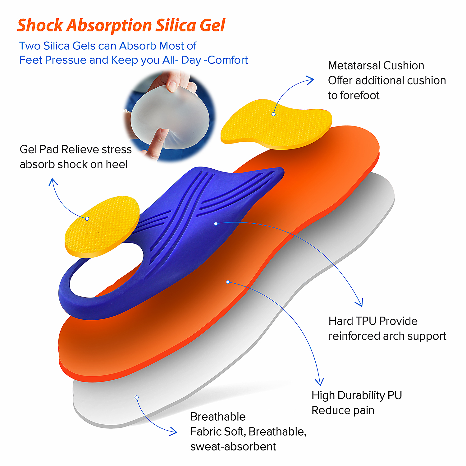 Orthopädische Stahlkappen-Plantarfasziitis-Schuhe, Arbeitsstiefel M-8027