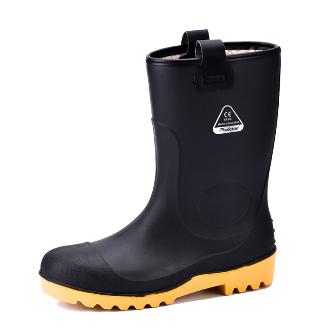 Black Wellington Safety Boots W-6037