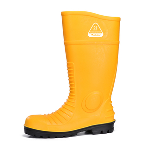 Gummistiefel aus PVC, wasserdicht, W-6055, Gelb