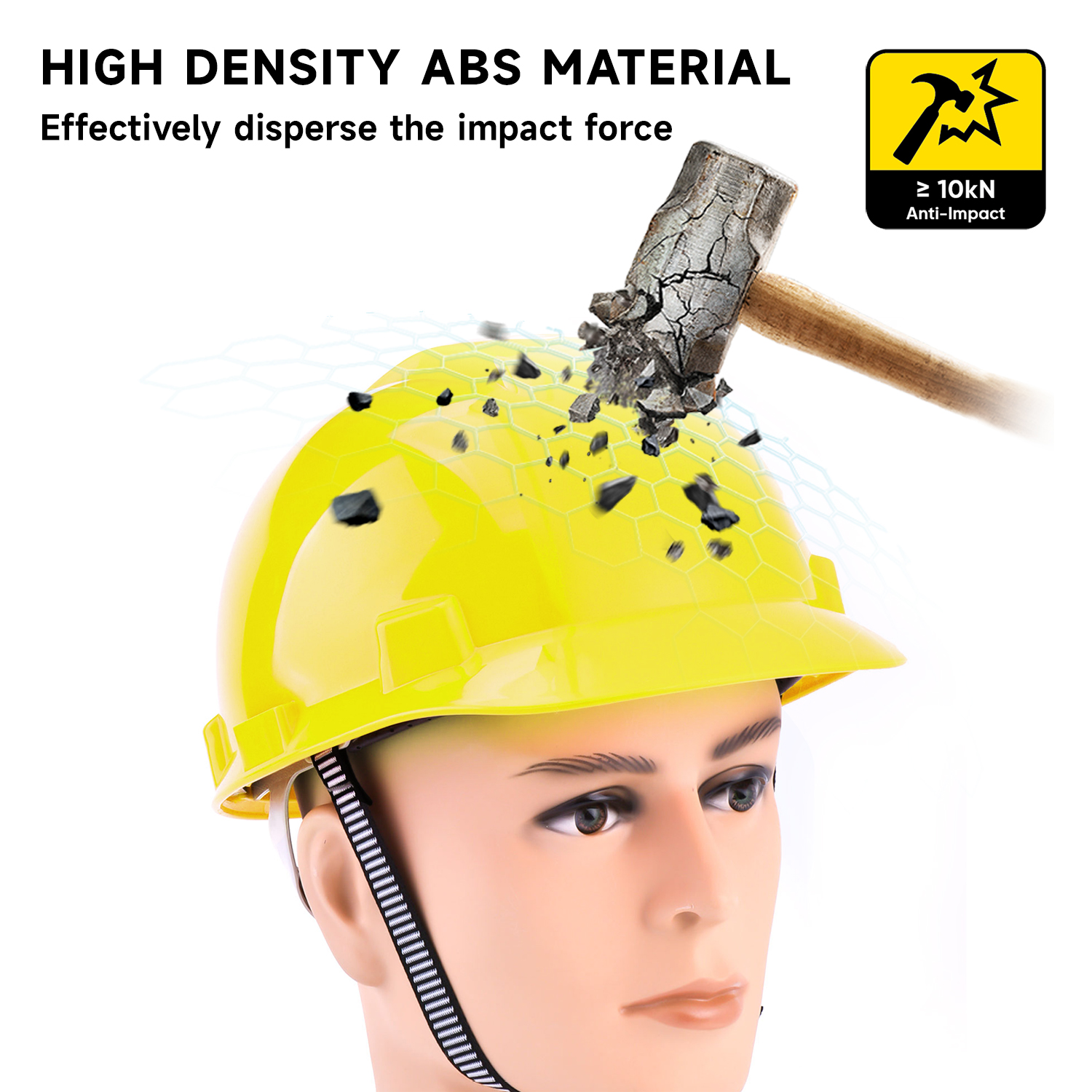 Gelbe ABS-Sicherheitshelme W-003