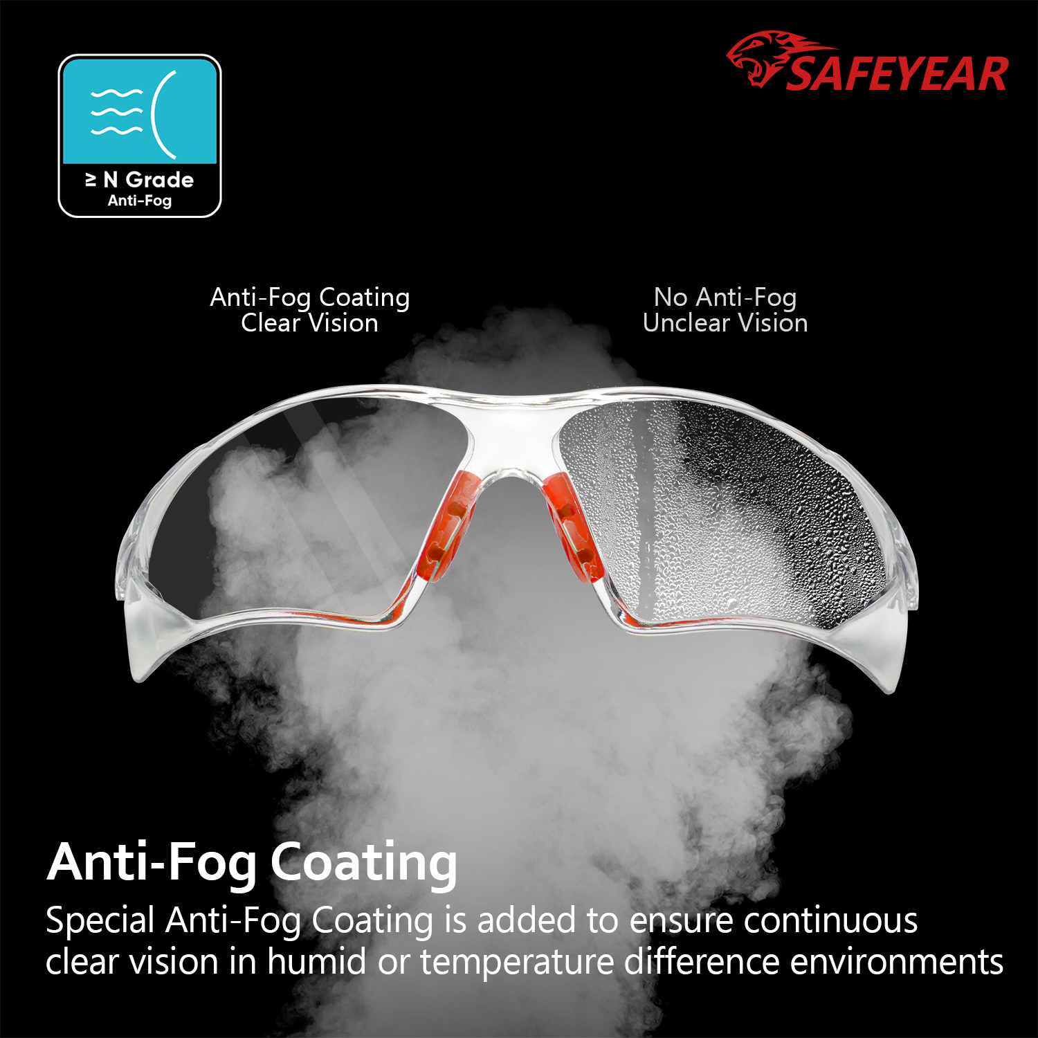 FEEFORTE VORSCHALTE INDUSTRIAL Safety Brille SG003OR