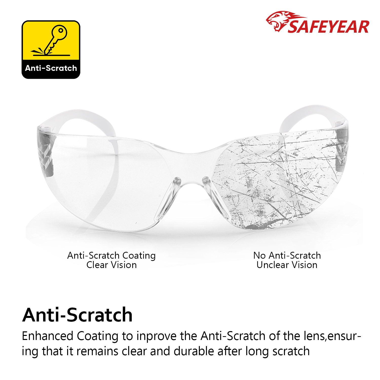 FEEFE VERSCHAFT ANSI Z87 zugelassene Sicherheitsbrille SG001
