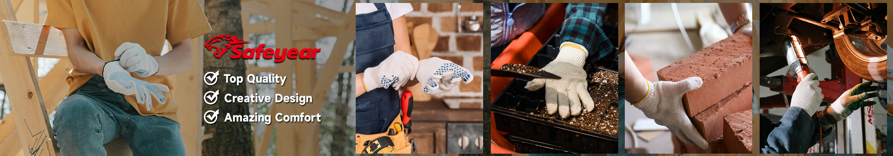 Baumwollarbeit Handschuhe