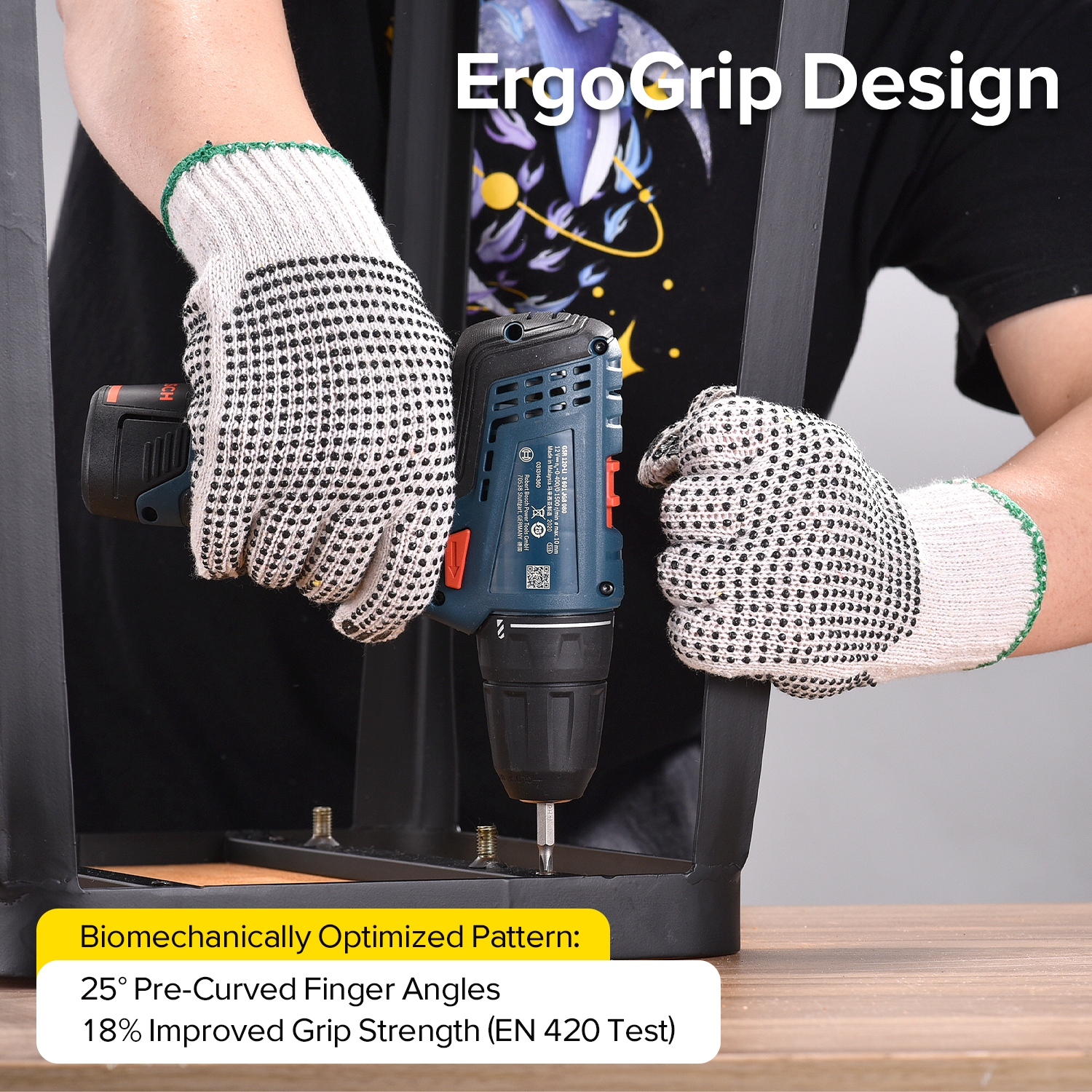 Sicherheitsarbeitshandschuhe mit PVC-Punkten FL-7259