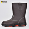 Safetoe High Knie Brown Safety Boots H-9001