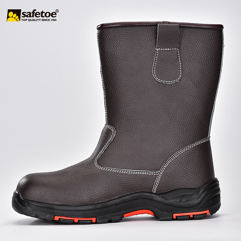 SAFETOE Braune Sicherheitsstiefel mit hohem Knie H-9001