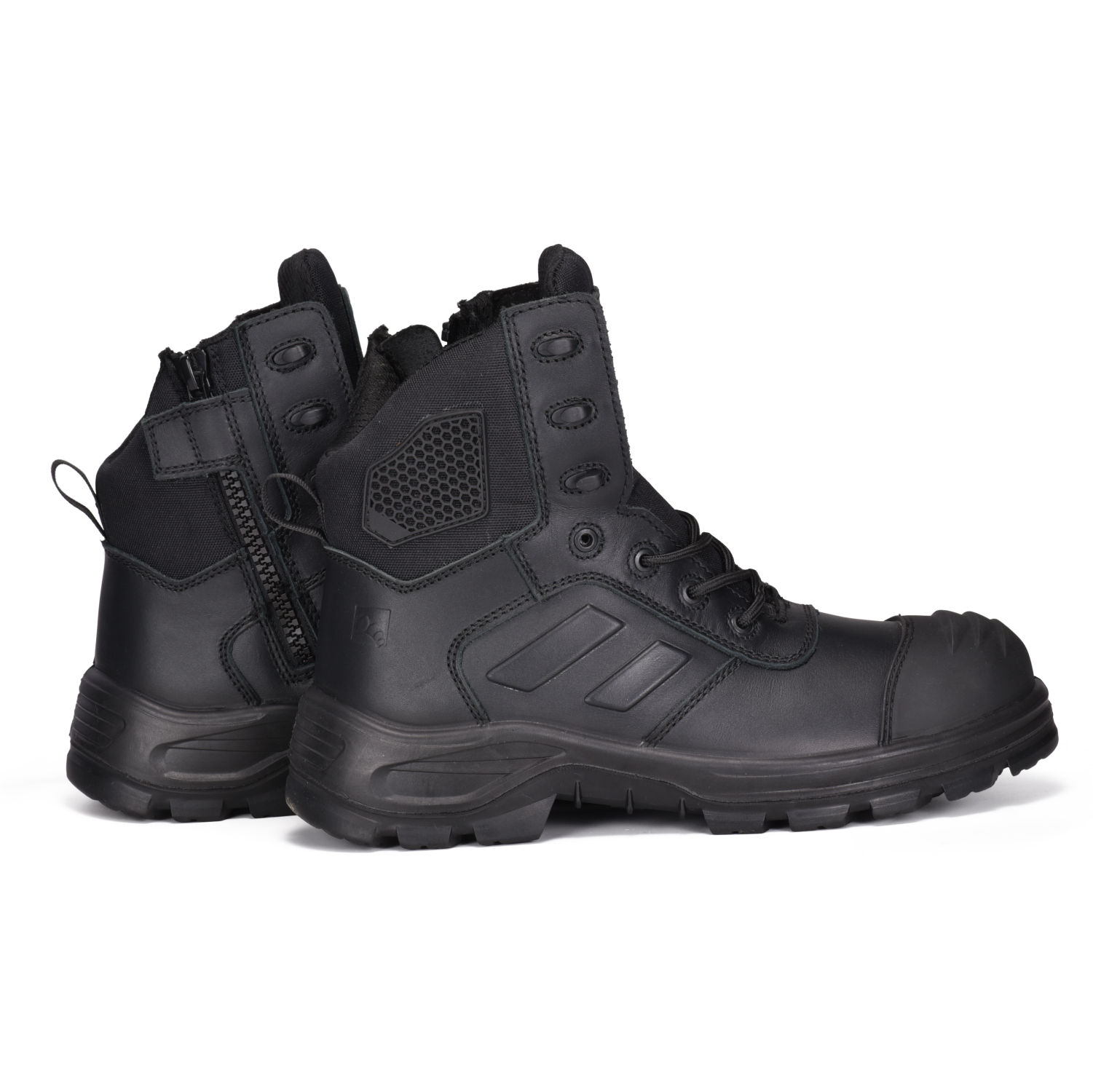 Hochwertiges Zip-Design Safey Industrial Work Boots M-8578 Schwarz