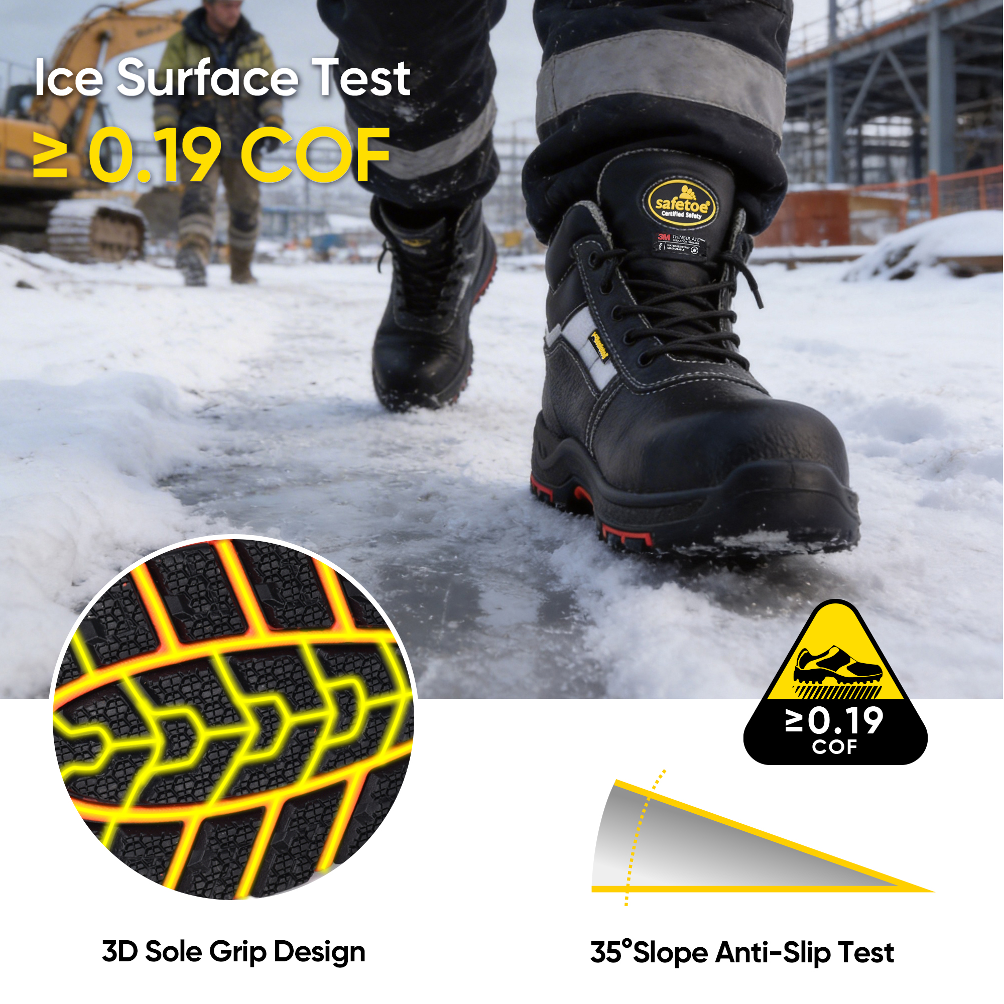 Isolierte Sicherheitsstiefel für Kühlräume von Safetoe M-8027PR ColdGuarder