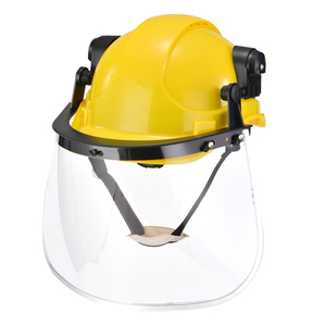 Belüfteter Schutzhelm mit Gesichtsschutzvisier