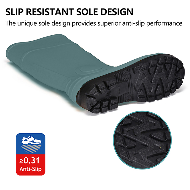 Wasserdichte Regenstiefel für Mann W-6055 Grün