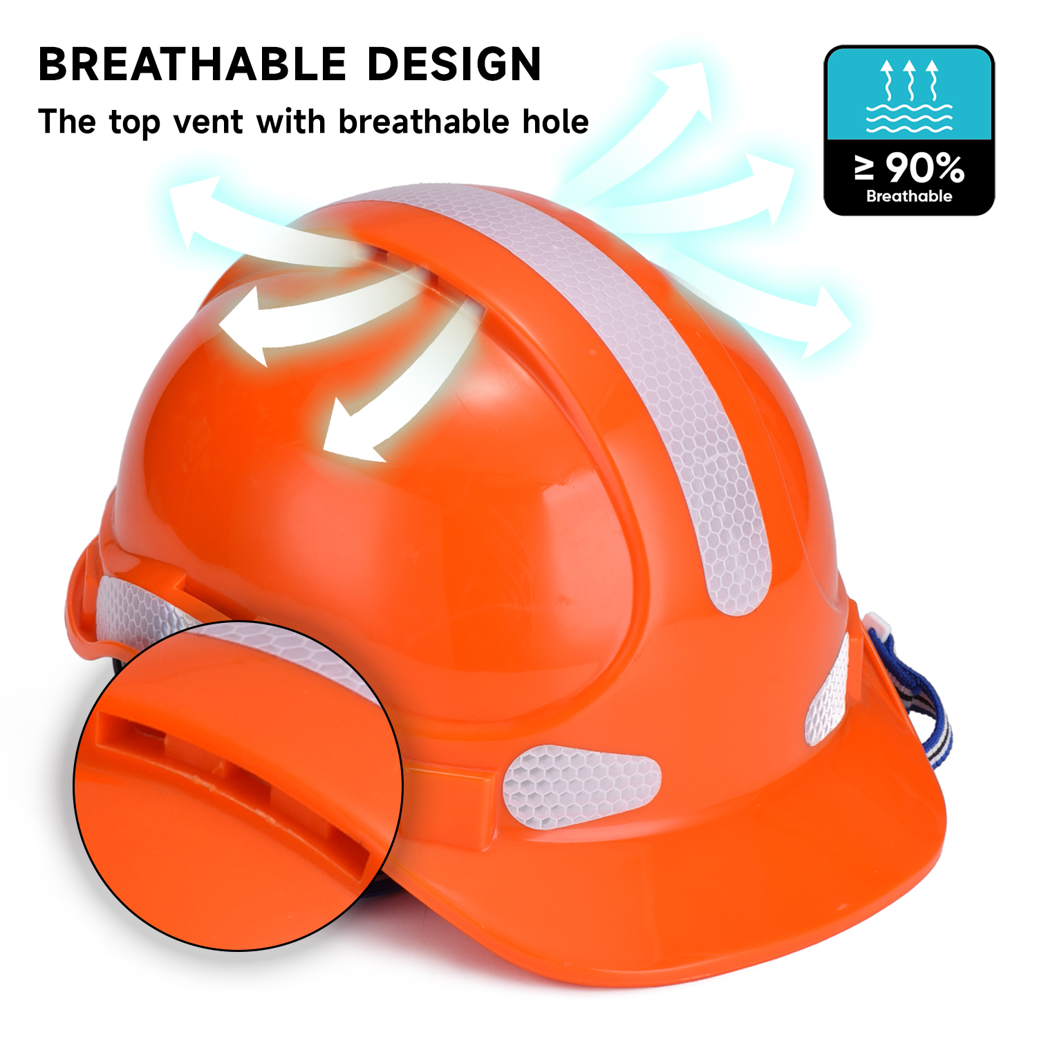  Herstellung von Ohrschützer Konstruktion Sicherheitshelm ABS CE zugelassene Sicherheitshelme W-018 Orange