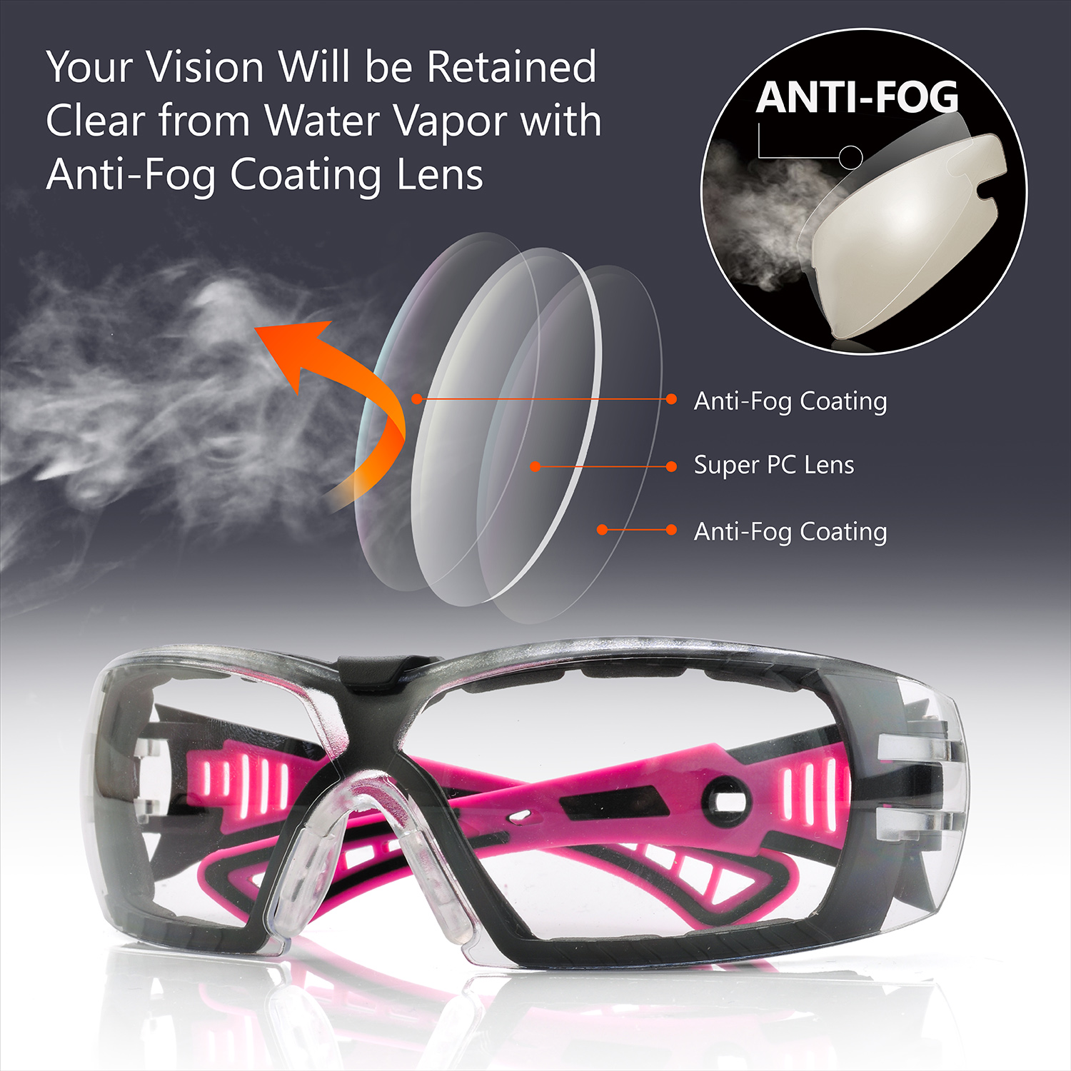 Lady Design Anti Fog Schutzbrille SG010