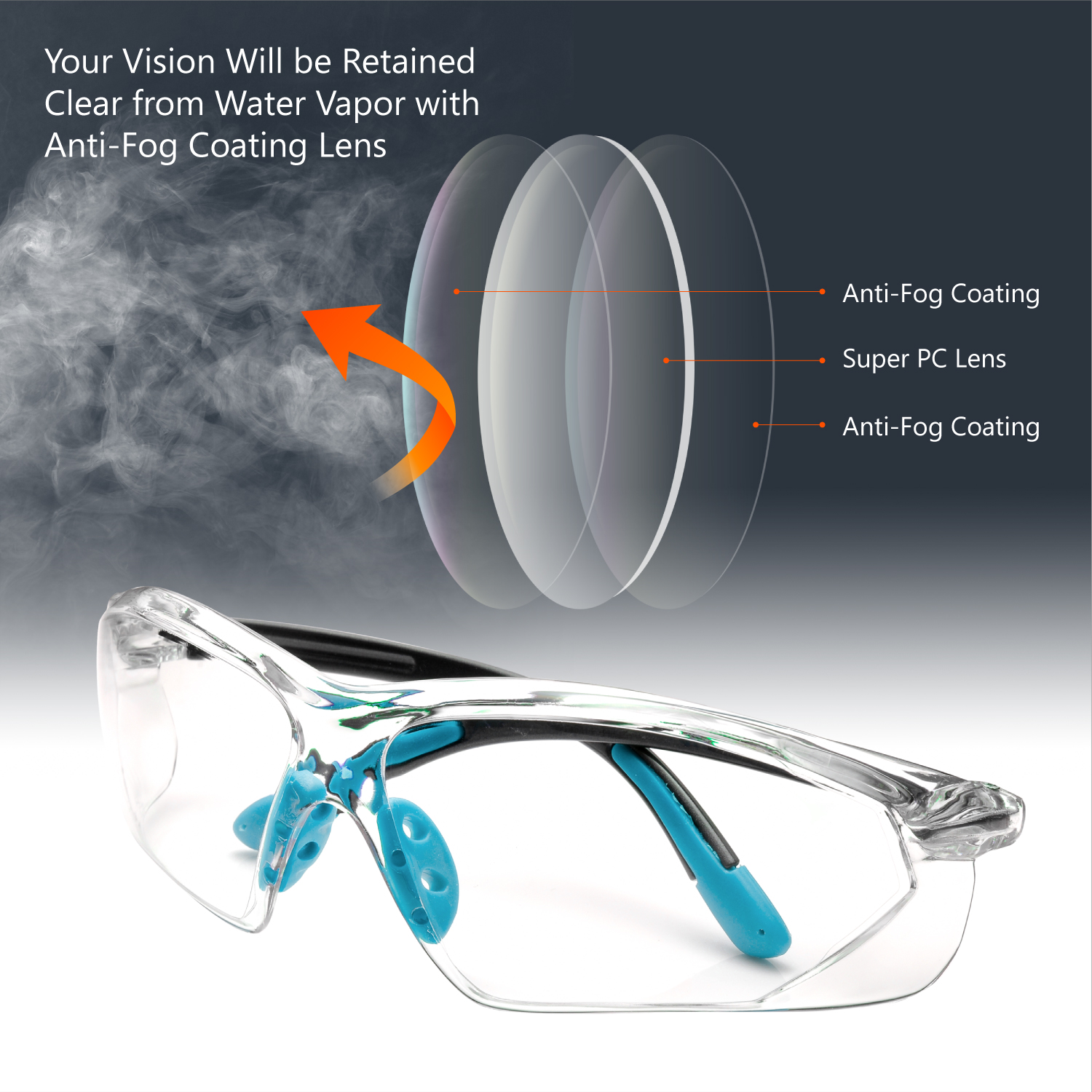 CE-geprüfte Schutzbrille SG003 Blau