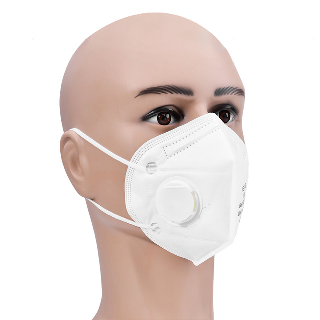 Weiße KN95-Ventil-Gesichtsschutzmaske SM-006 