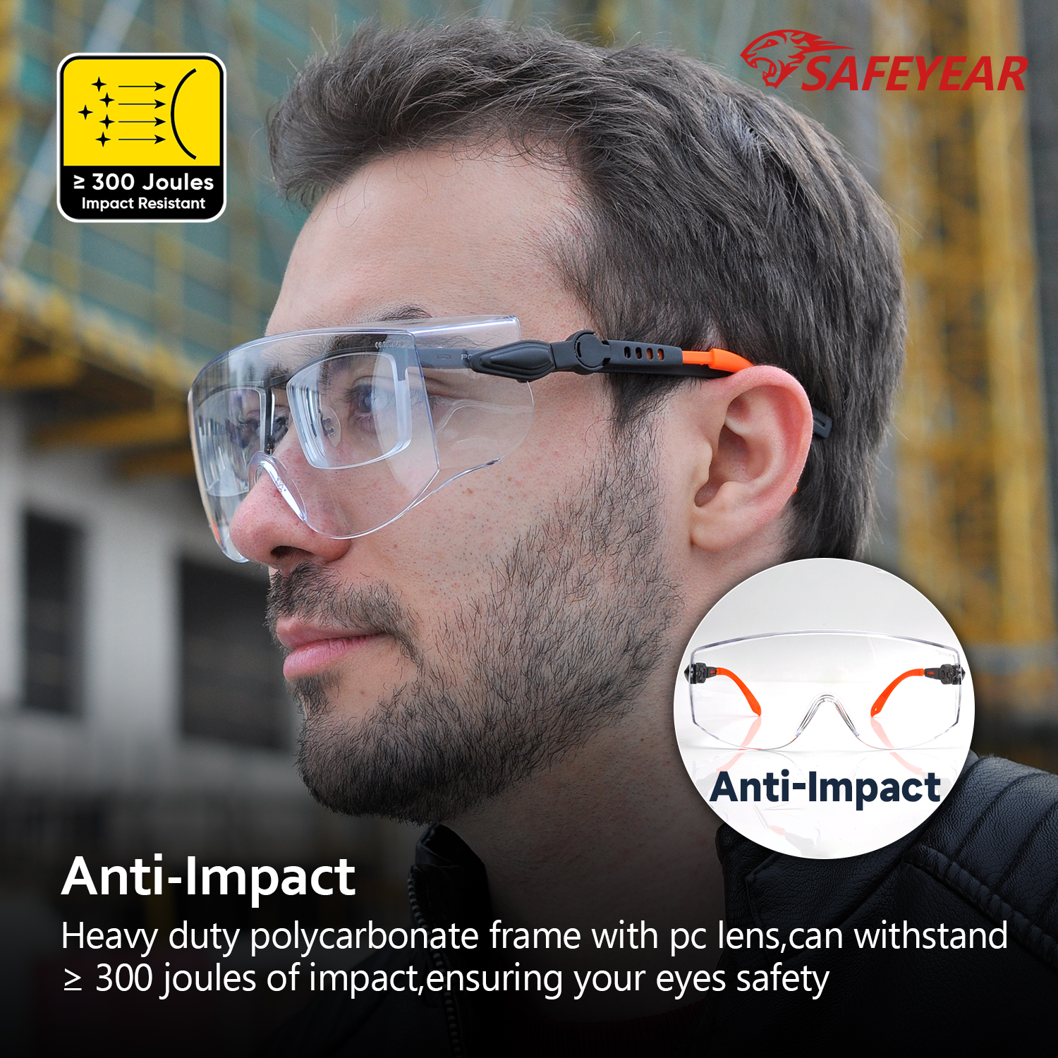 Über Gläsern Arbeitersicherheitsbrille SG009
