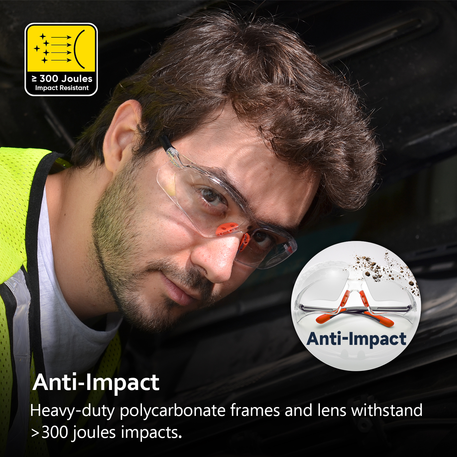 FEEFORTE VORSCHALTE INDUSTRIAL Safety Brille SG003OR