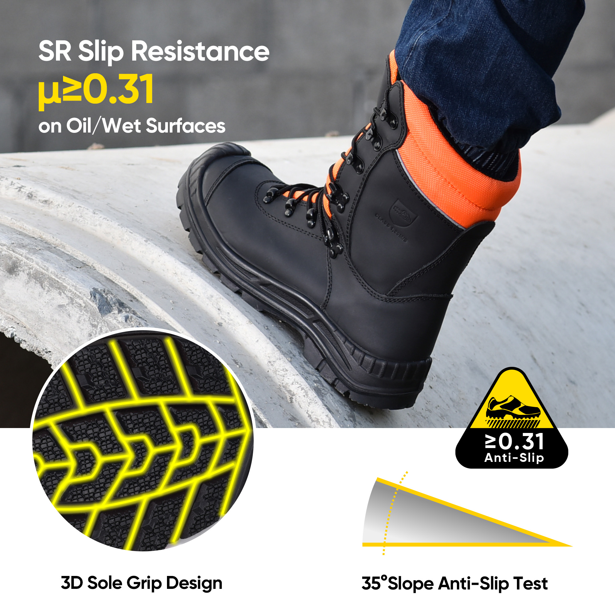 Leichte Kettensägen -Logger -Sicherheitsstiefel Spitze zu Toe LMZ9051088 
