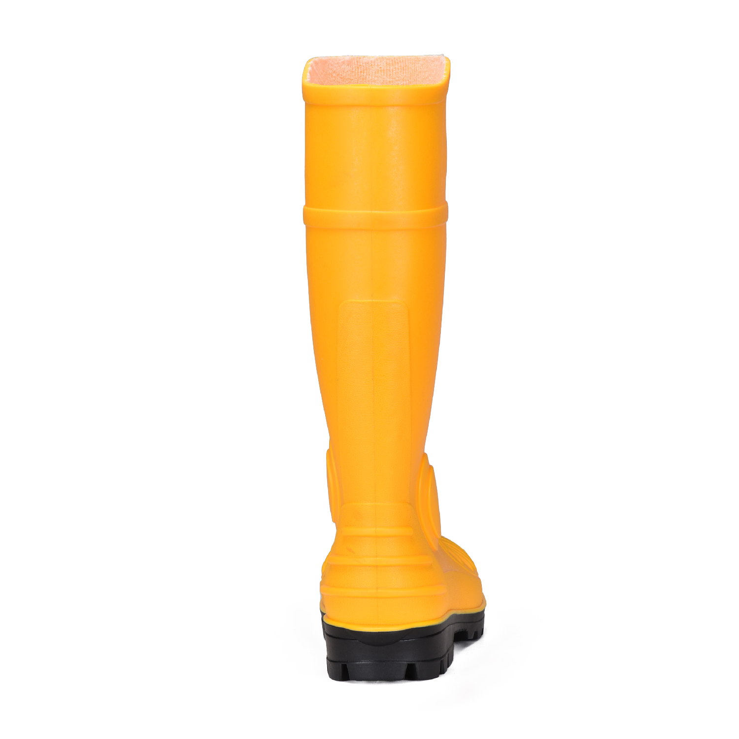 Gelbe Bergbau-PVC-Sicherheitsregenstiefel mit Stahlkappe W-6055 Gelb