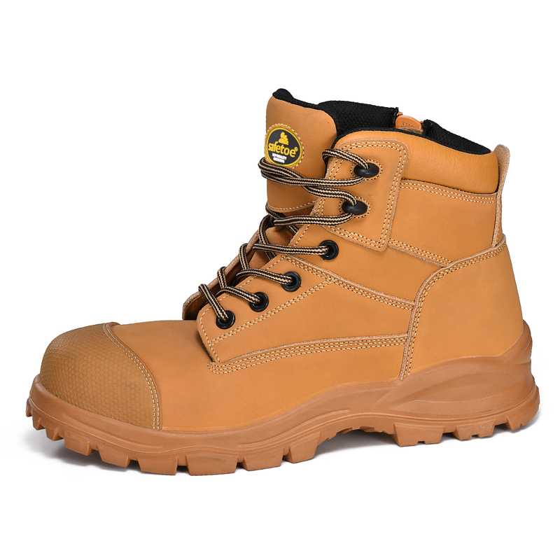 Sicherheits-Arbeitsstiefel für Herren mit Stahlkappe und seitlichem Reißverschluss M-8561