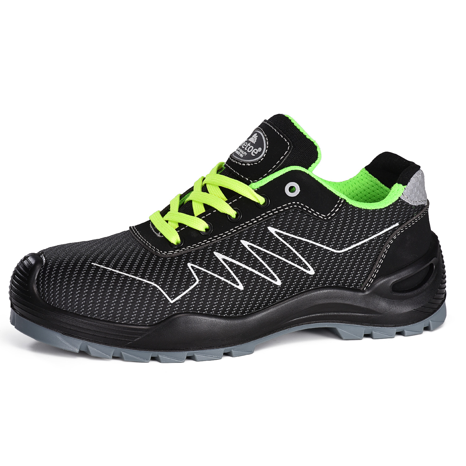 Leichtes Gewichtsstil Stoff Sicherheit Schuhe-L7530 Grün