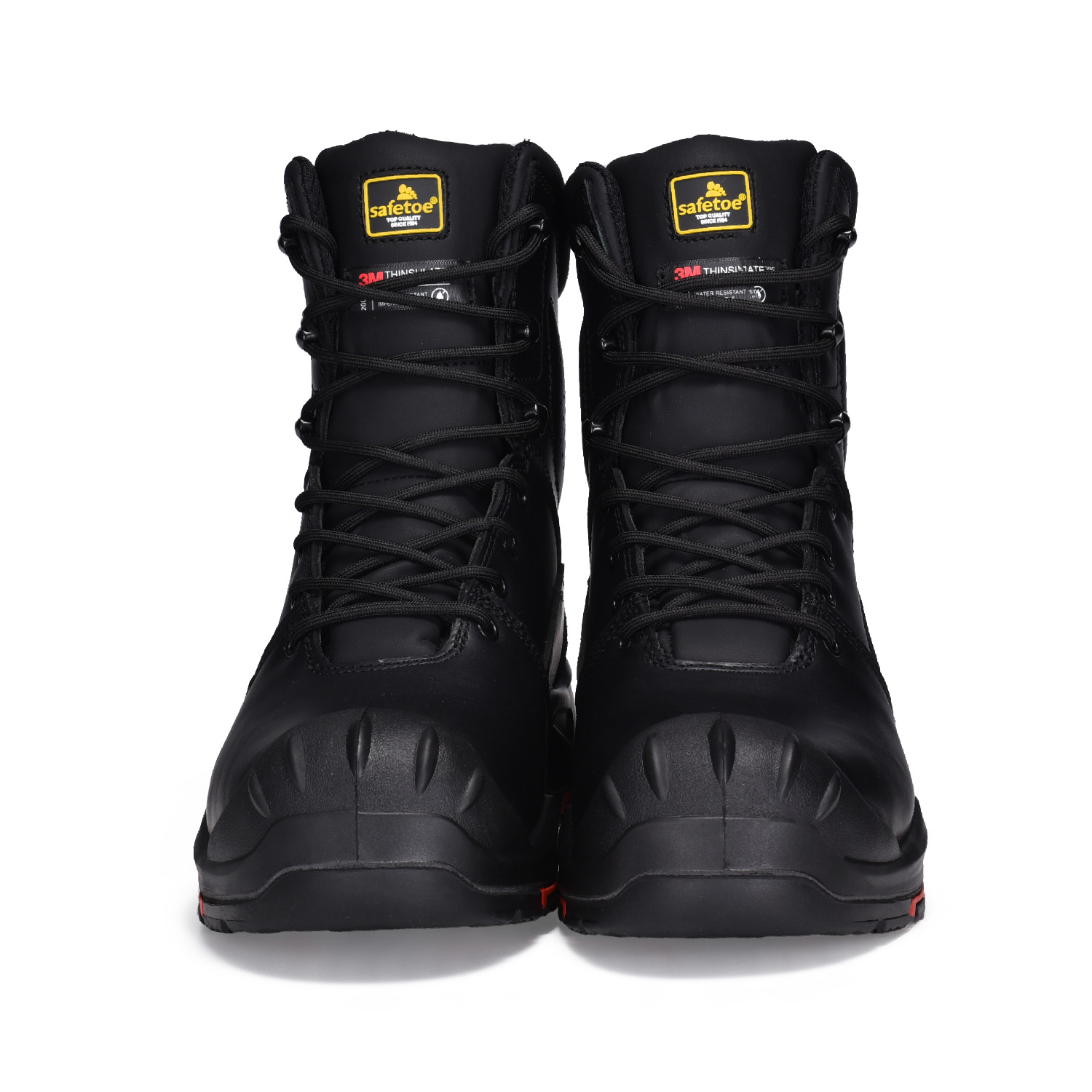 Zusammengesetzte Zehen wasserbeständige Hochleistungsstiefel H-9537 Schwarz