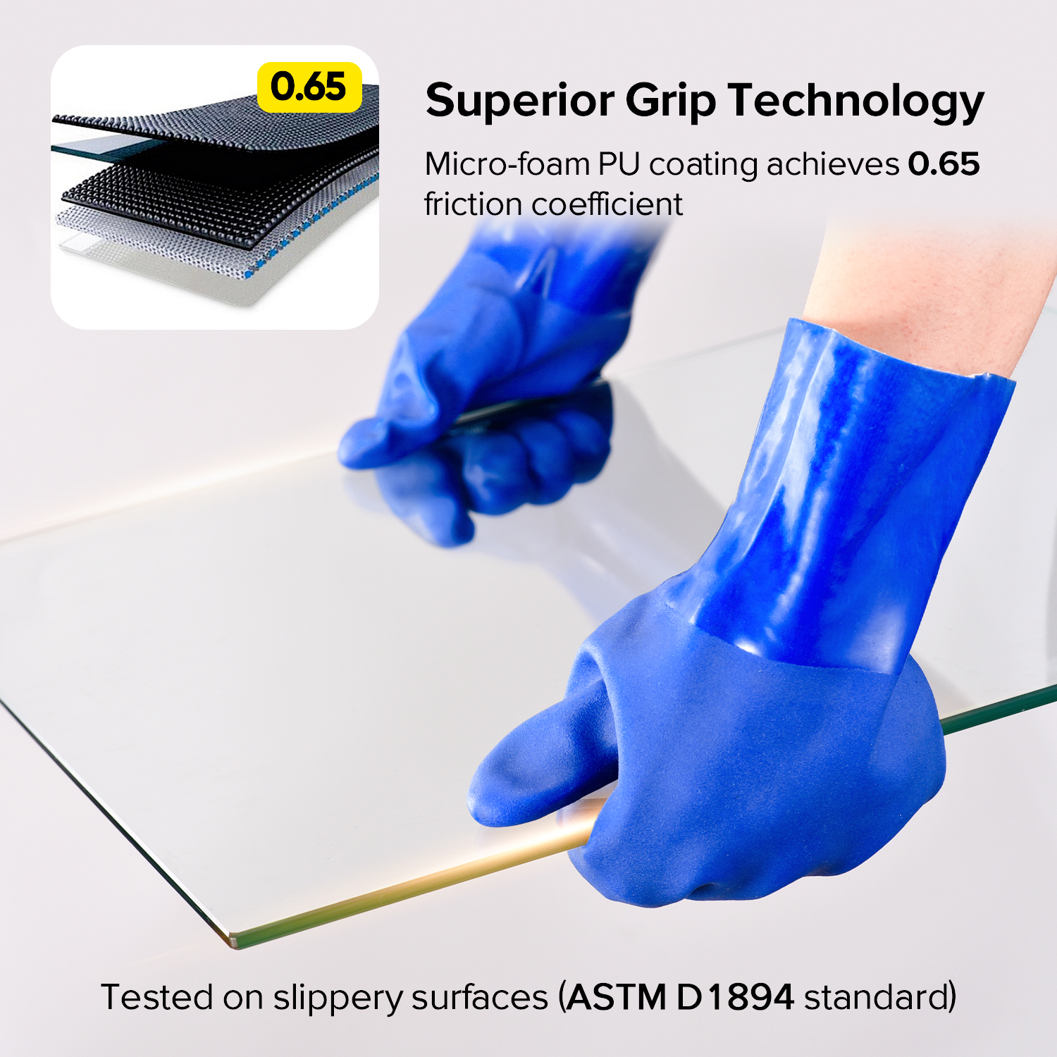 Chemikalien- und ölbeständige Arbeitshandschuhe GSP0211 Blau