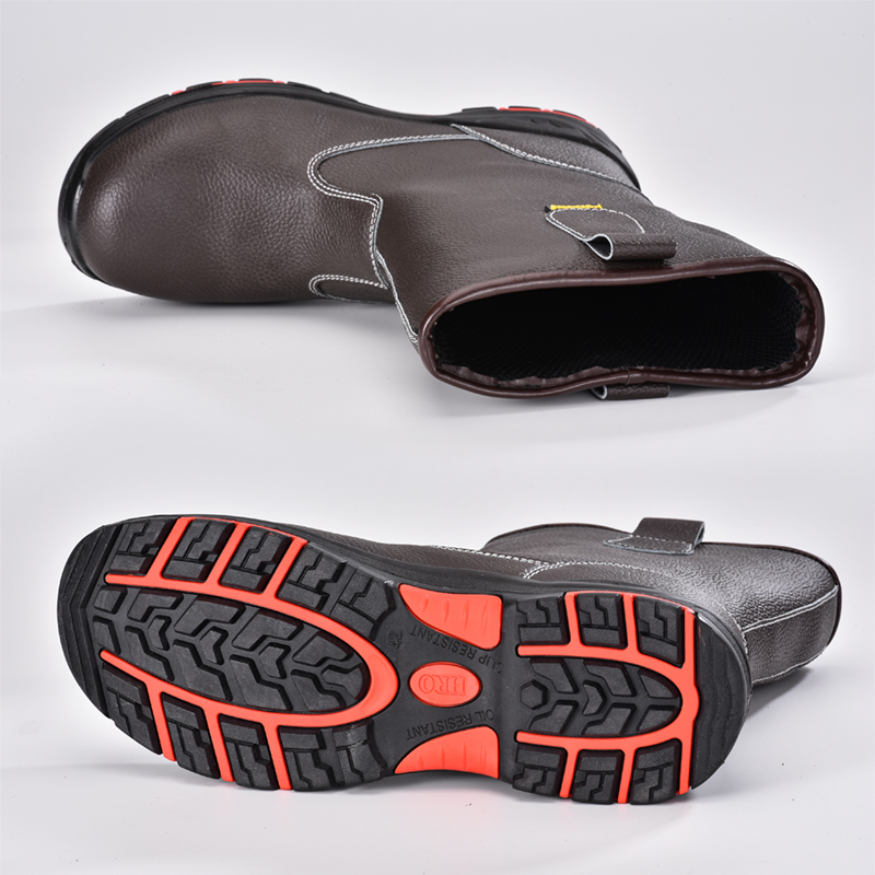 Safetoe High Knie Brown Safety Boots H-9001