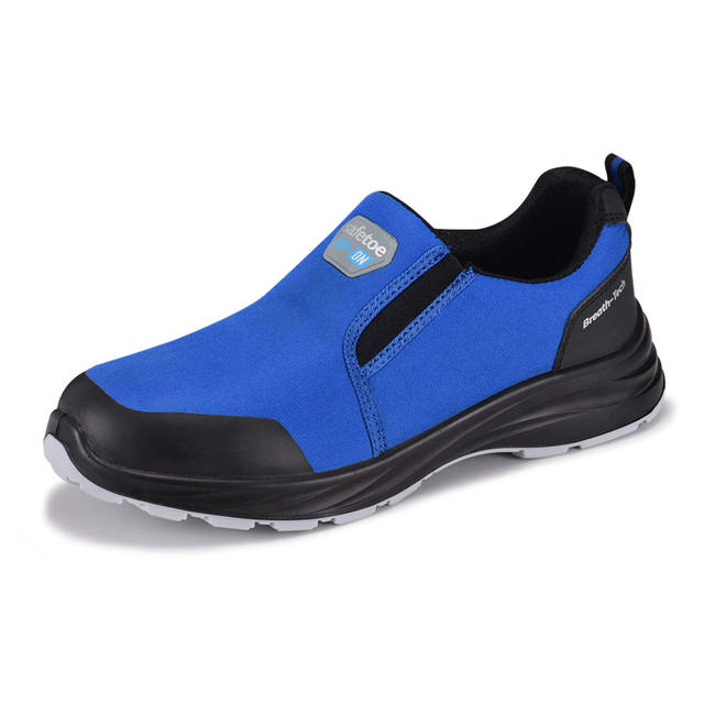 Atmungsaktive Arbeitsschuhe, breite Sport-Sicherheitsschuhe, L-7561, Blau