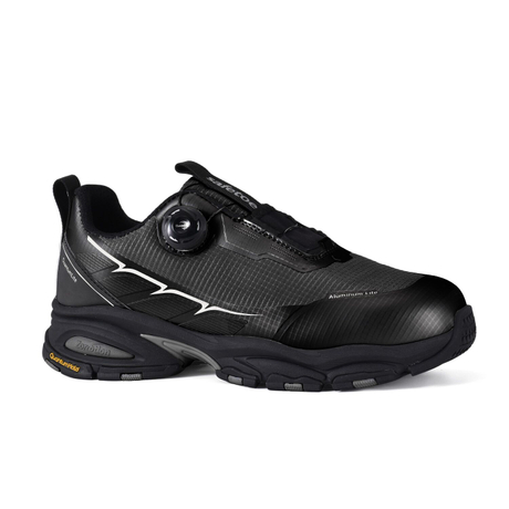 Leichte QuickDial-Sicherheitssneaker, S1P-Aluminiumkappe und Matrix-Tex-PE-Platte in Schwarz