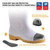 PVC-Gummistiefel für die Reinigung und nasse Industrieumgebungen W-6037 Weiß AquaPioneer