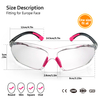 Antibeschlag-Schutzbrille ANSI Z87.1 CE EN166 UV400 Schutzbrille SG003 Pink