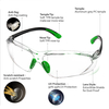 Ready Stock Antibeschlag-Schutzbrille, kratzfest, ANSI Z87.1, CE EN166, SG003, Grün